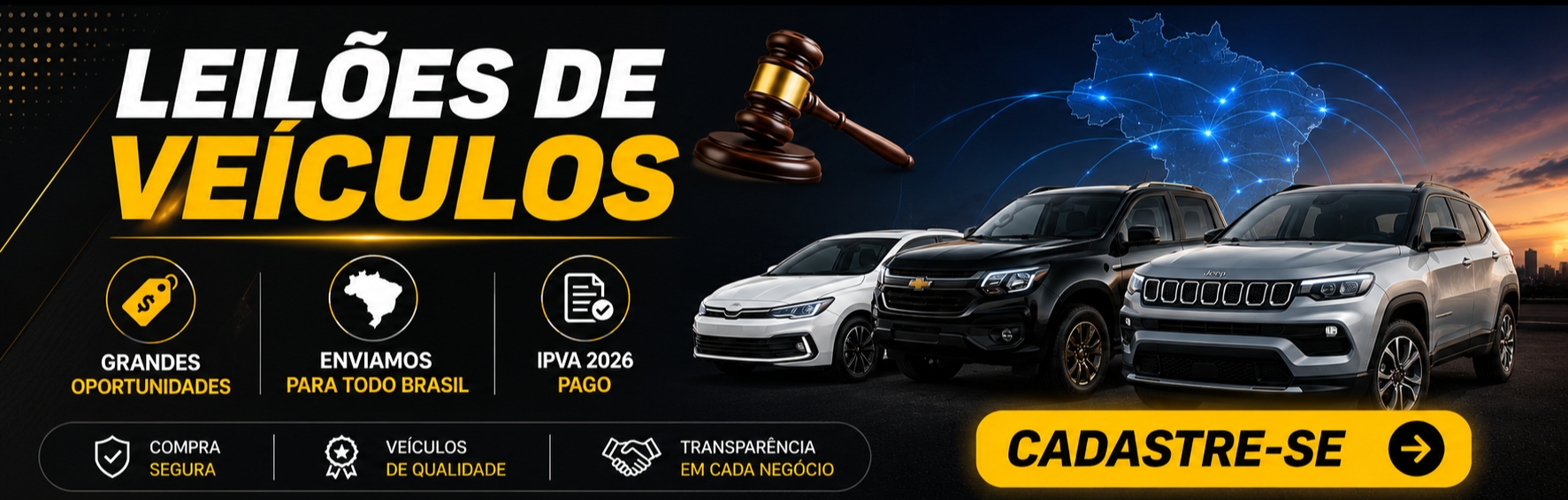CADASTRE-SE PARA PARTICIPA DOS NOSSO LEILÕES!